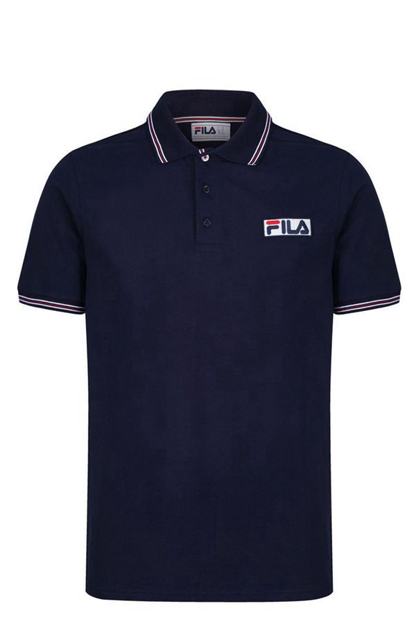 Camisas Polo Fila Hombre Blancas / Azul Marino / Rojas - Connell - España 904678LUR